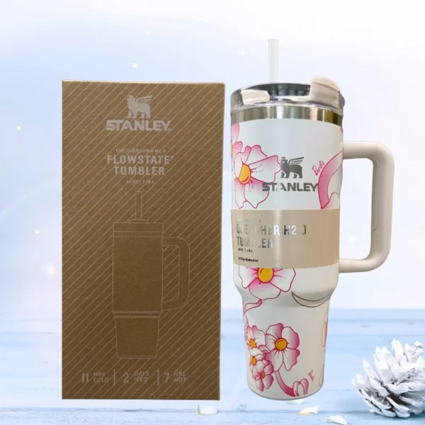 White Barbie Stanlay Tumbler | H2.0 Tumbler 1.18L Limited Edition Double Wall Vacuum Insulated