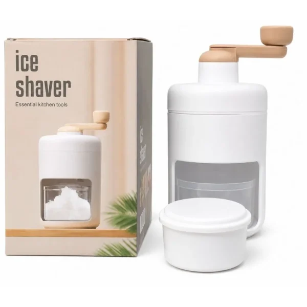 Portable Manual Ice Shaver  | Snow Cone & Slush Maker | Stainless Steel Blades | Ice Shaving Machine for Home, Kitchen & Camping
